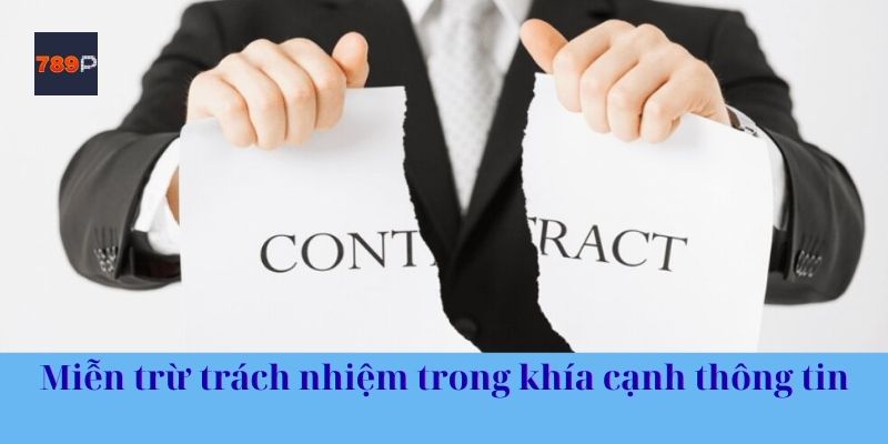 Miễn trừ trách nhiệm trong khía cạnh thông tin